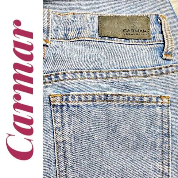 CARMAR Hermia Peyton Rhinestone Star Jeans High Rise Light Wash, Size 26 - Picture 9 of 11